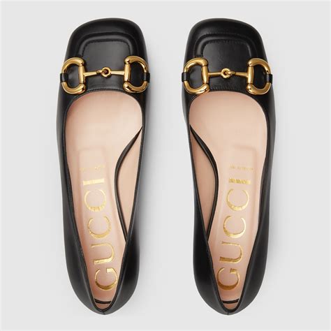 gucci flats black|gucci ballet flat with horsebit.